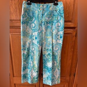 St. John Sport by Marie Gray Turquoise Blue Pants